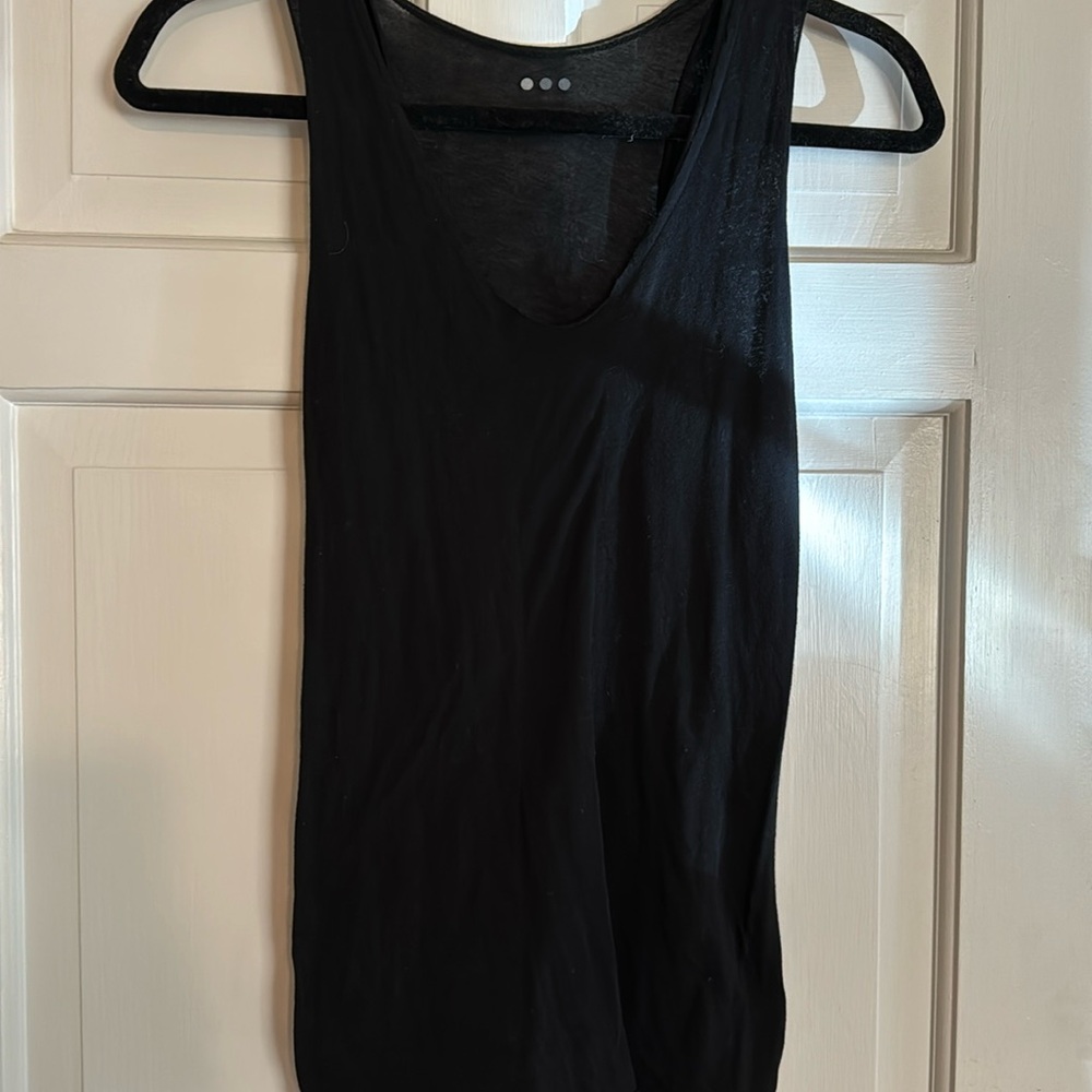 Vintage Three Dots Black Tank Top